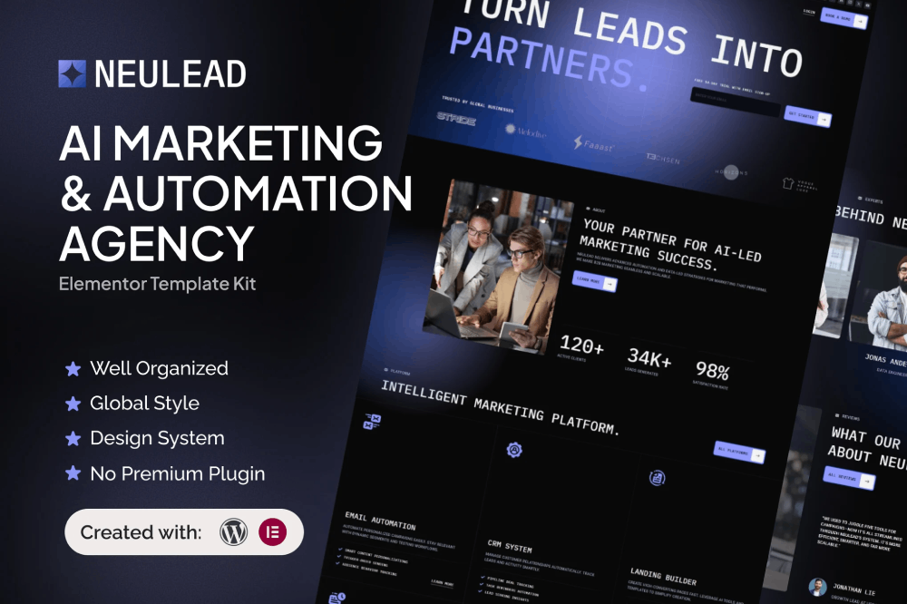 AI Marketing & Automation Agency Elementor Template