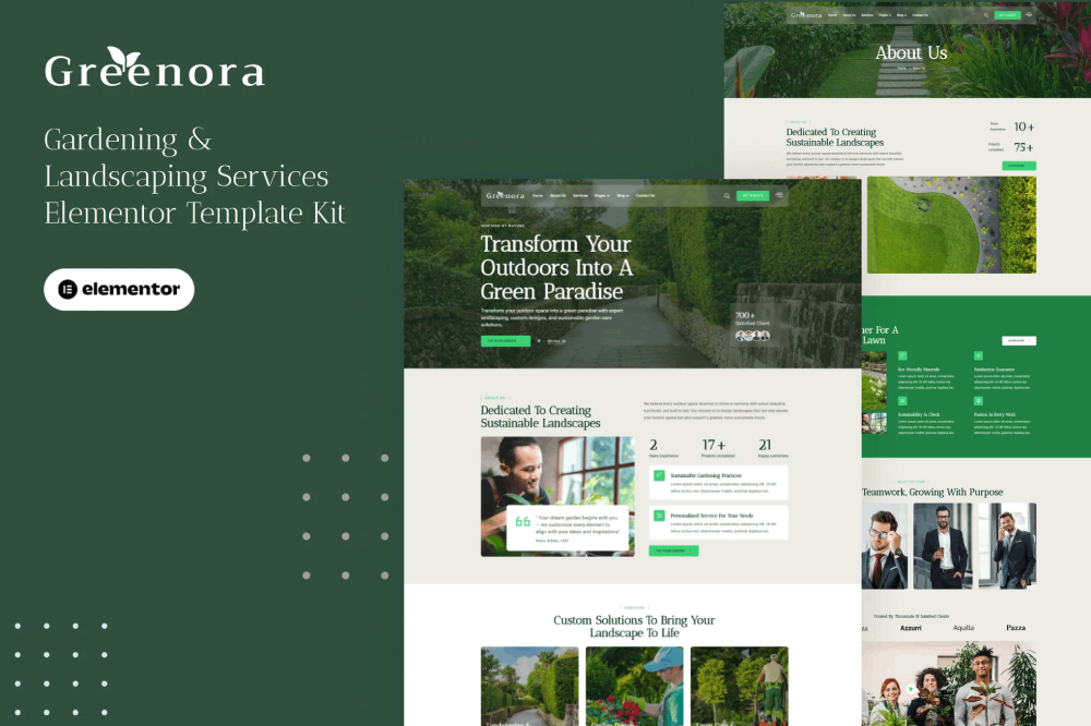 Gardening & Landscaping Services Elementor Template