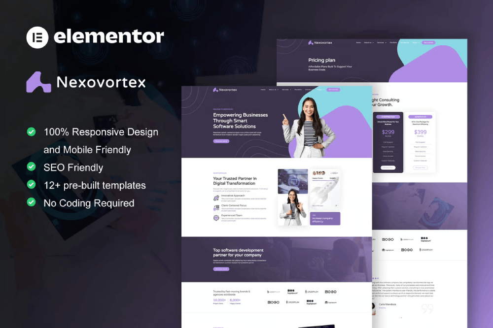 Software Company Elementor Pro Template