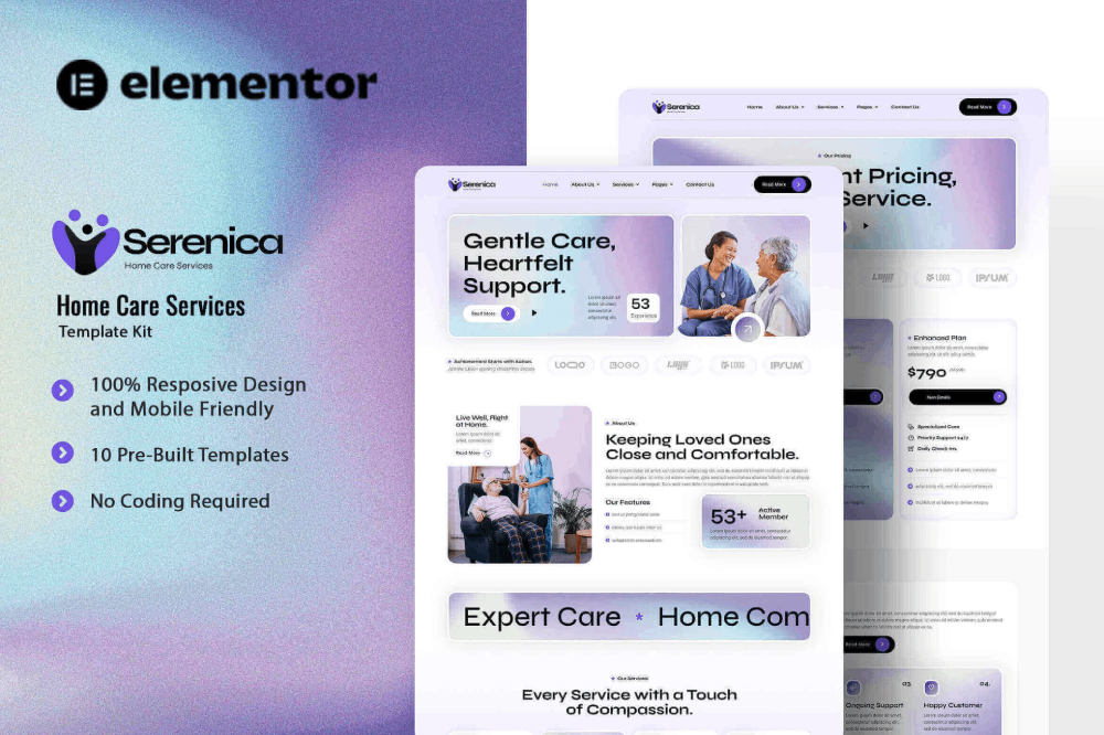 Home Care Service Elementor Template