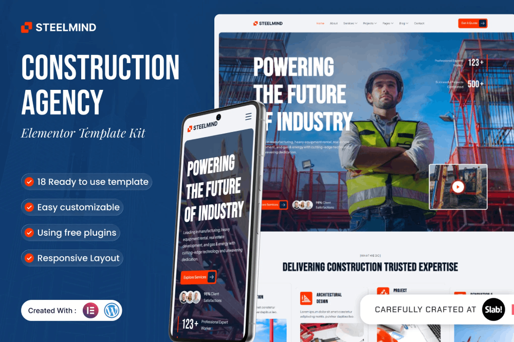 Construction Agency Elementor Template