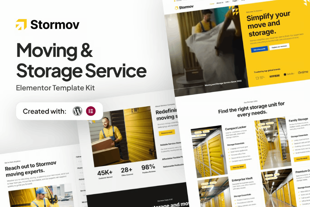 Moving & Storage Service Elementor Template