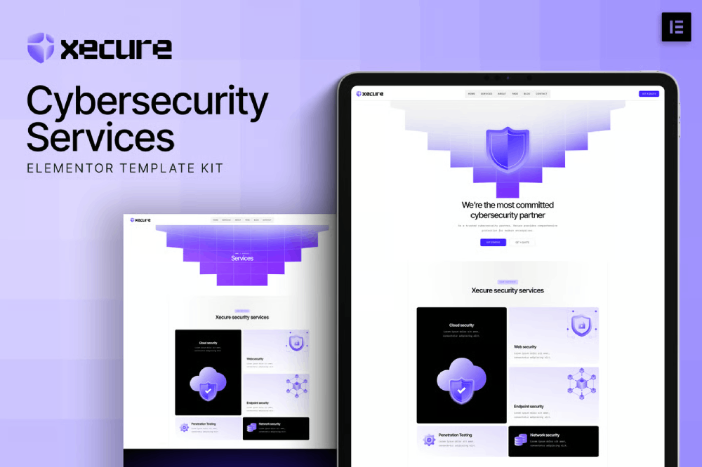 Cybersecurity Services Elementor Template