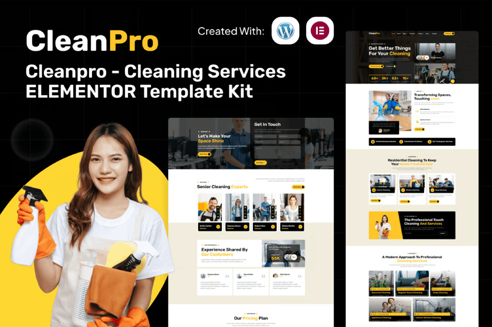 Cleaning Services Elementor Template