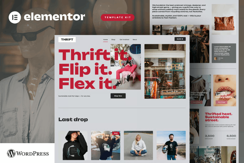 Vintage & Second Hand Shop Elementor Template