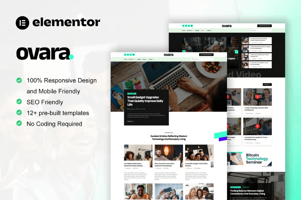 Modern Blog Elementor Pro Template