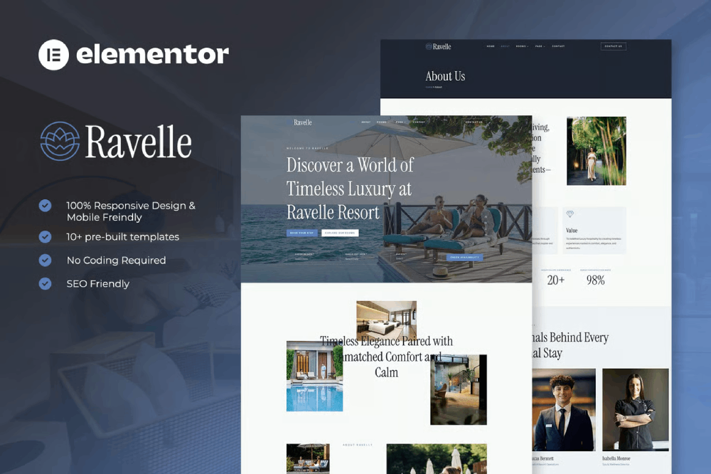 Luxury Hotel & Resort Elementor Template