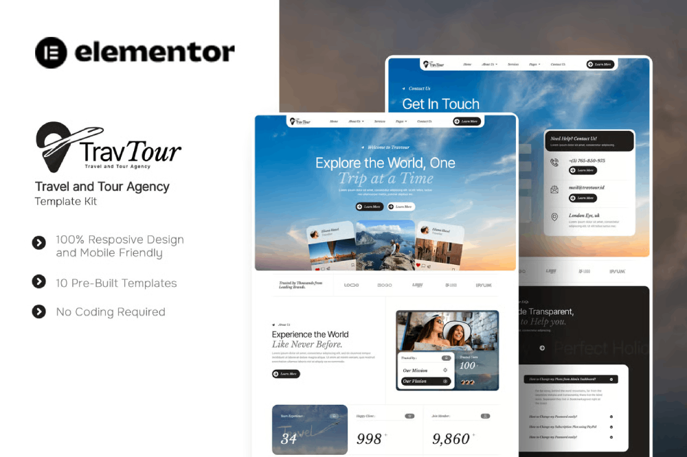Travel and Tour Agency Elementor Template