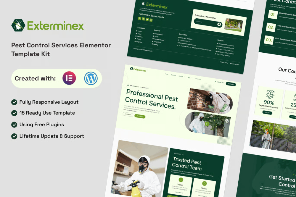 Pest Control Services Elementor Template