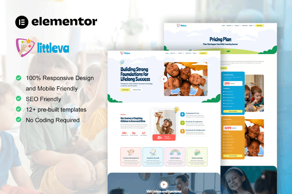 Kindergarten & Child Care Elementor Template