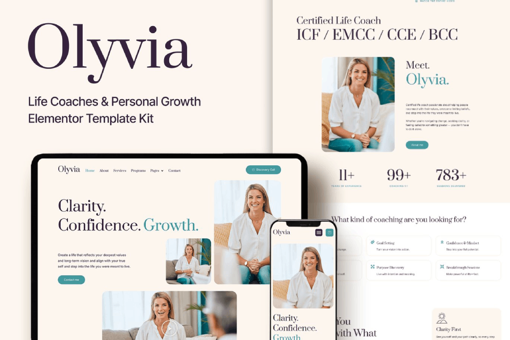 Life Coach & Personal Growth Elementor Template