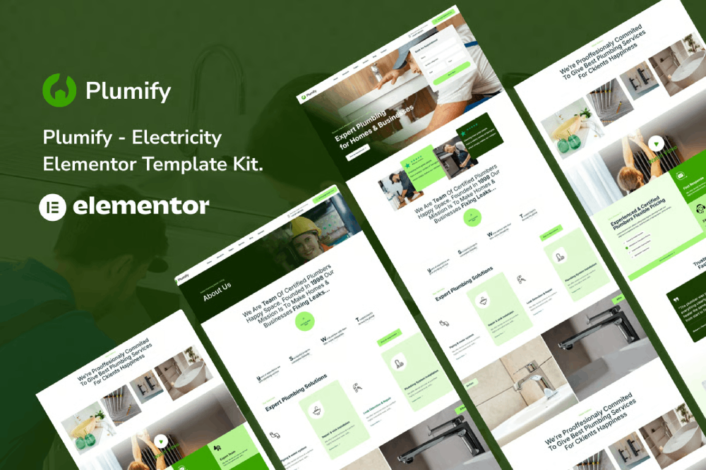 Plumber Service Elementor Template