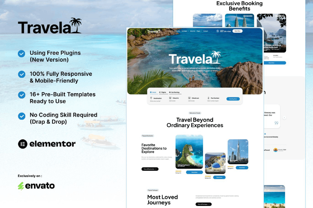 Travel & Trip Business Elementor Template