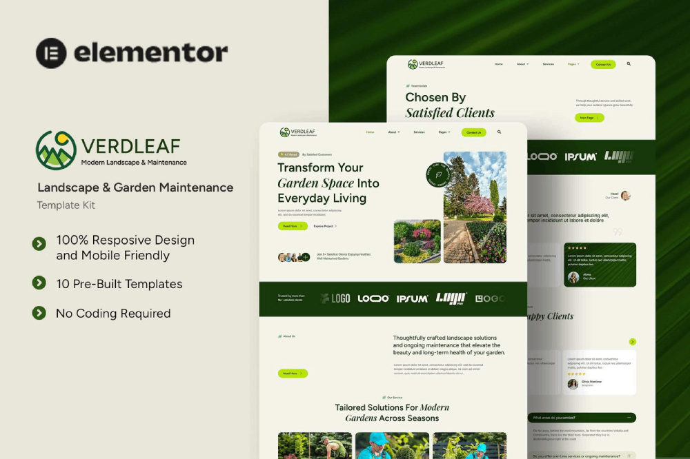 Landscape & Garden Maintenance Elementor Tempate