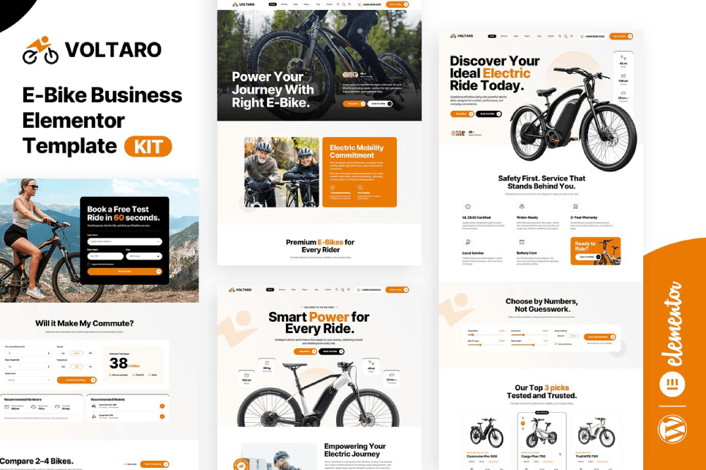 E-Bike Business Elementor Template