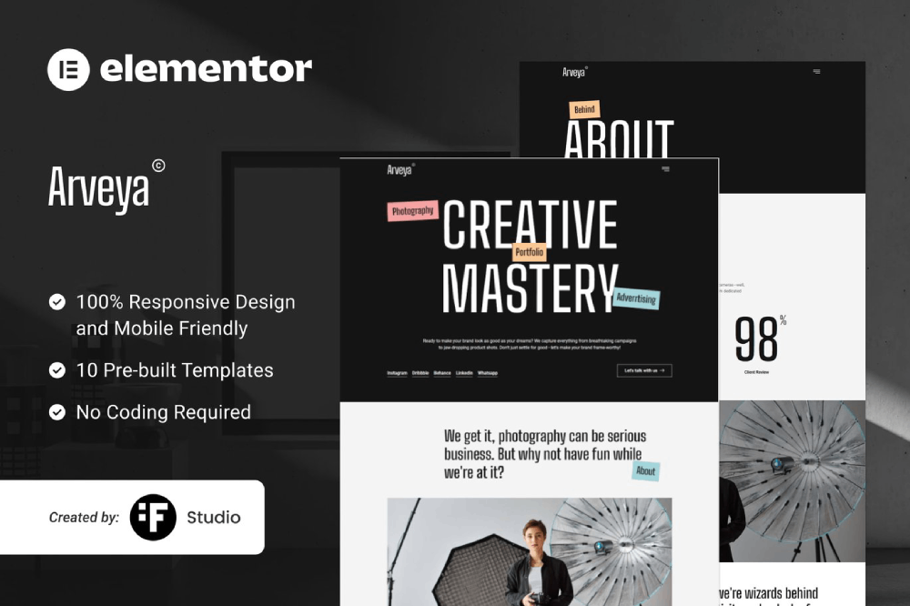 Commercial & Advertising Photography Portfolio Elementor