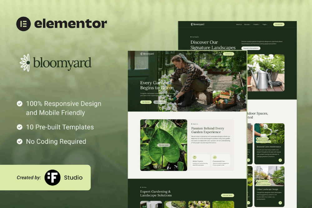 Gardening & Landscaping Elementor Template