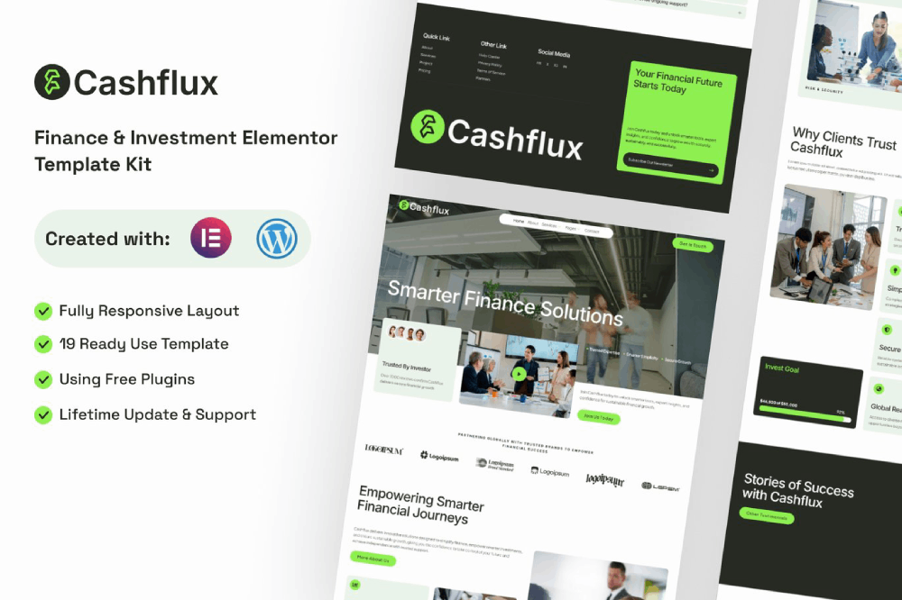 Finance & Investment Elementor Template