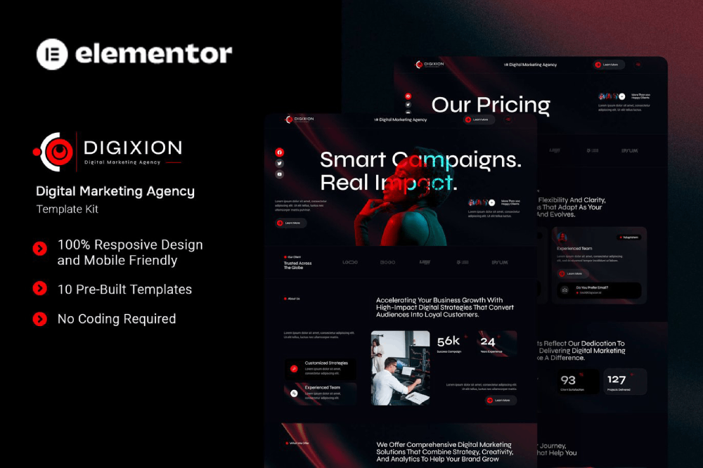 Digital Marketing Agency Elementor Template
