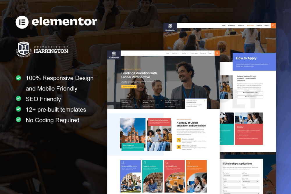 University & Education Elementor Template