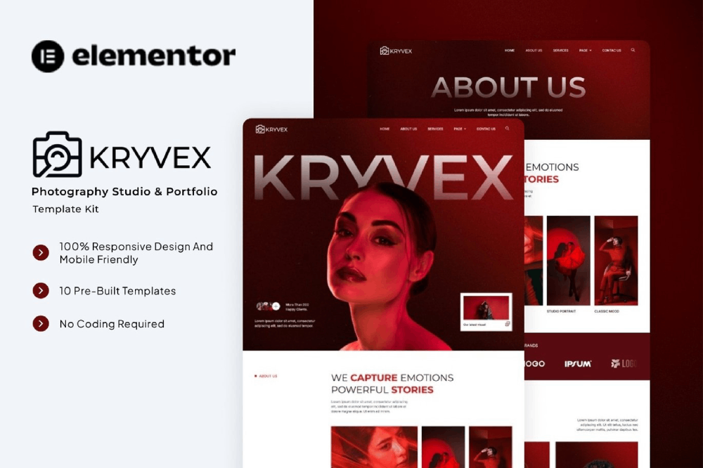 Photography Studio & Portfolio Elementor Template