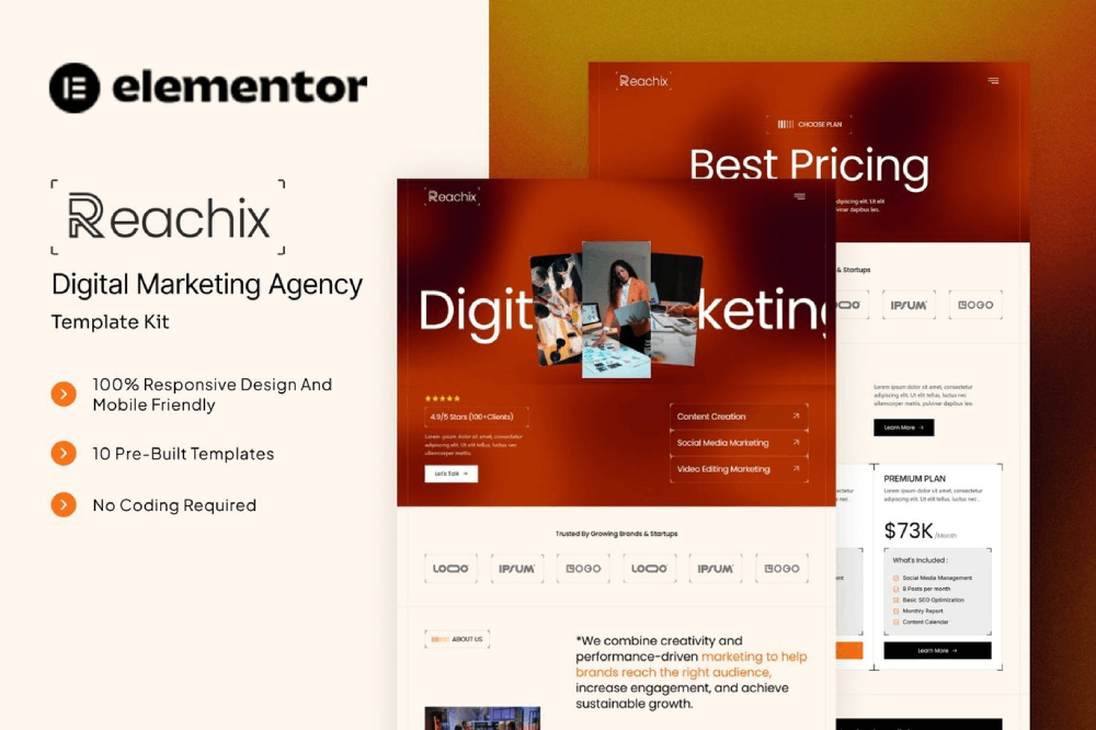 Digital Marketing Agency Elementor Template