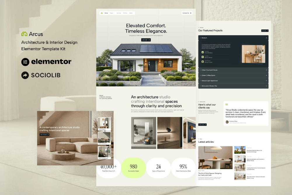 Architecture & Interior Design Elementor Template
