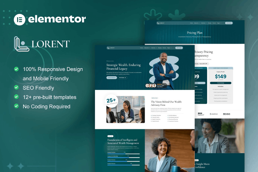 Finance Advisor & Investment Elementor Template