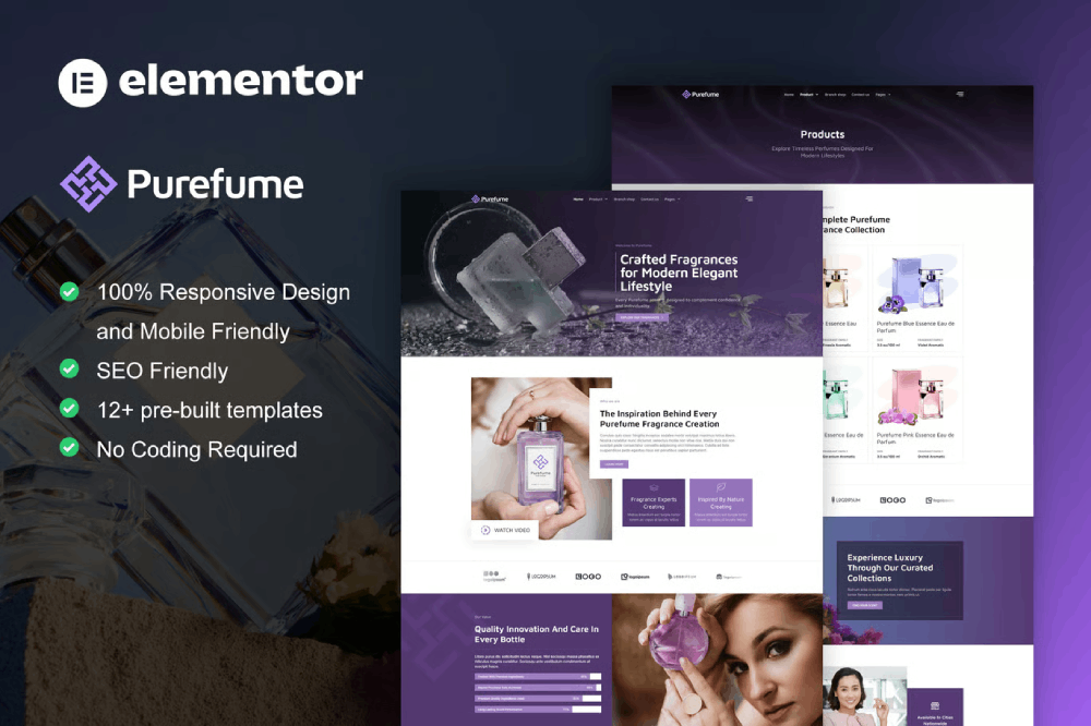 Perfume & Fragrance Elementor Pro Template