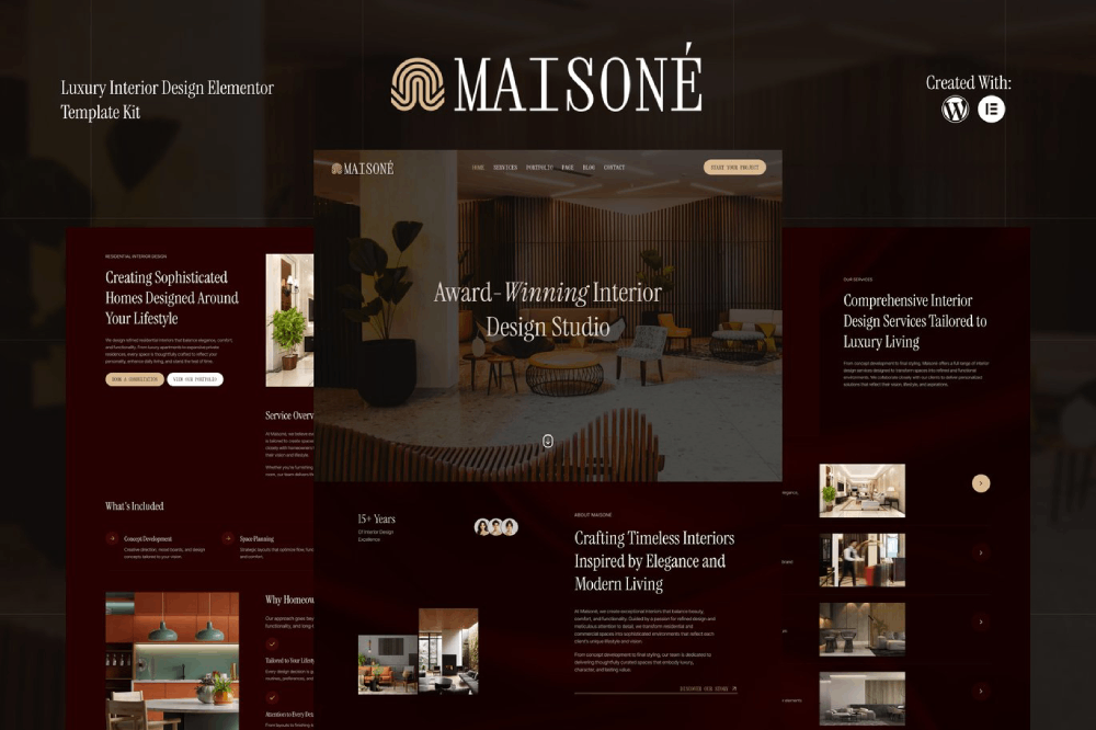 Luxury Interior Design Elementor Template