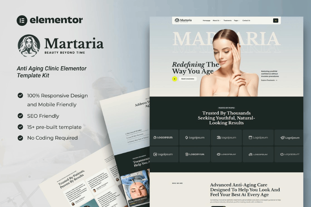 Anti Aging Clinic Elementor Template