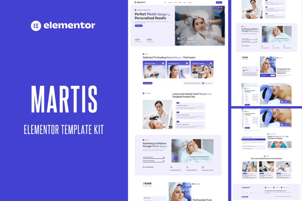 Plastic Surgery Clinic Elementor Template