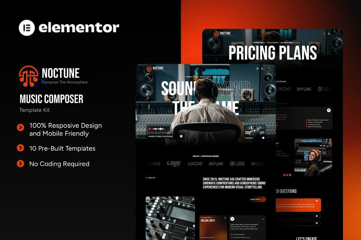 Music Composer Elementor Template