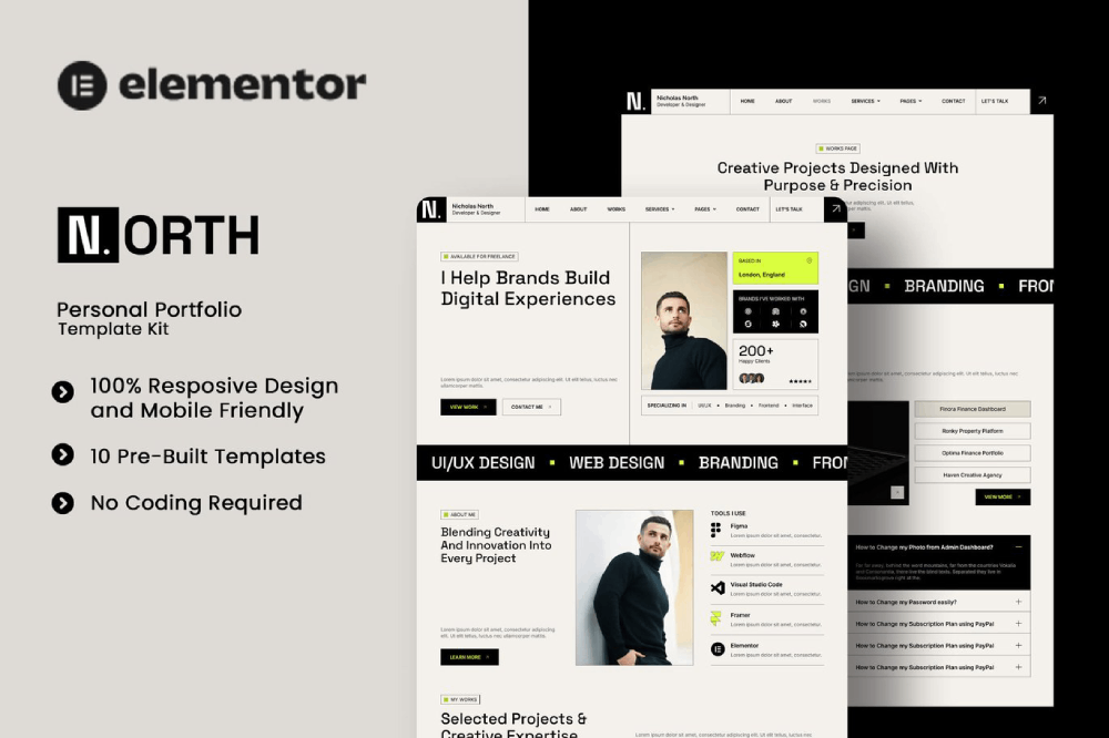 Personal Portfolio Elementor Template