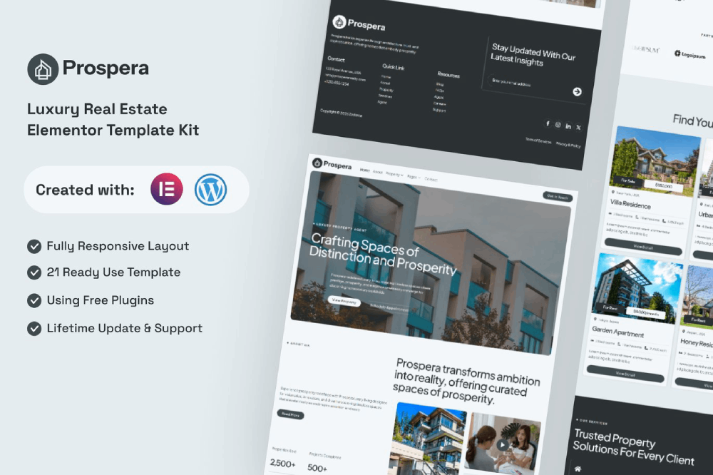 Luxury Real Estate Elementor Template
