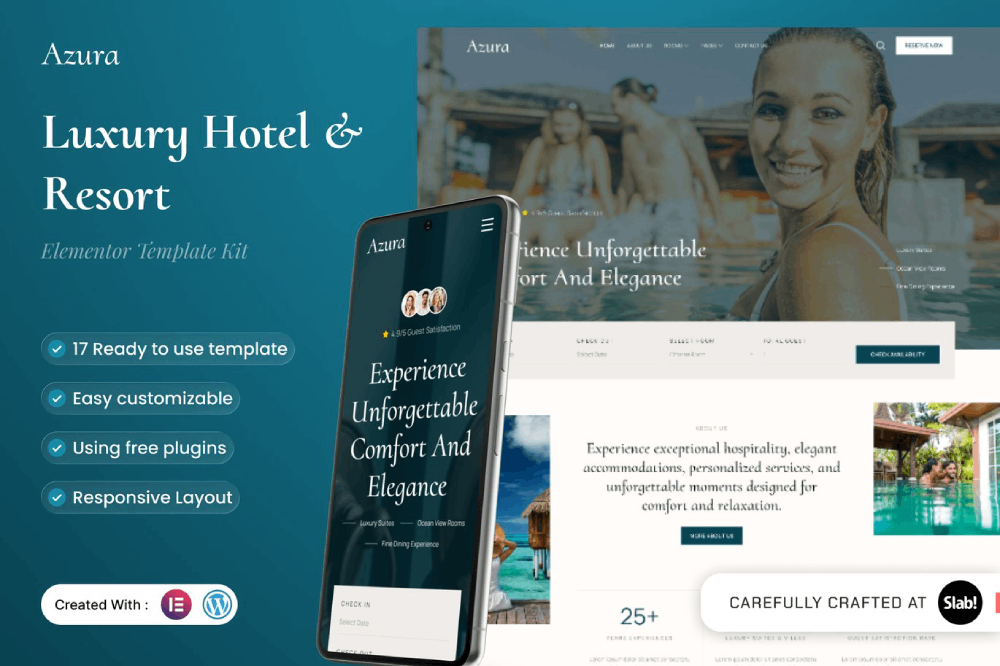 Luxury Hotel & Resort Elementor Template