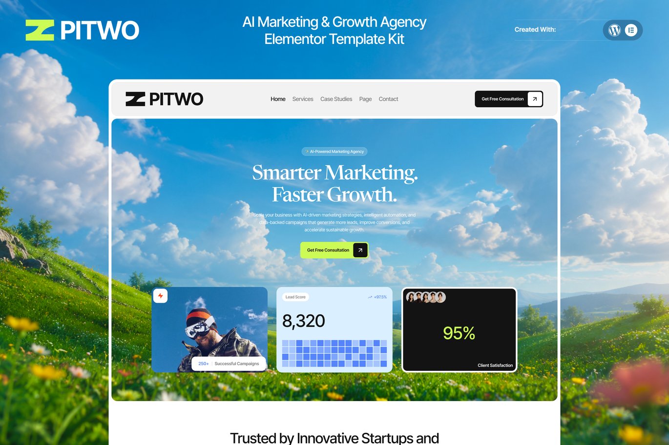 AI Marketing & Growth Agency Elementor Template