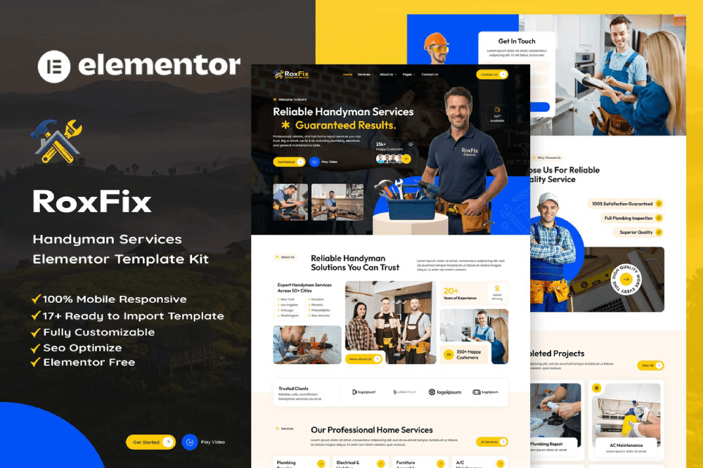Handyman Services Elementor Template