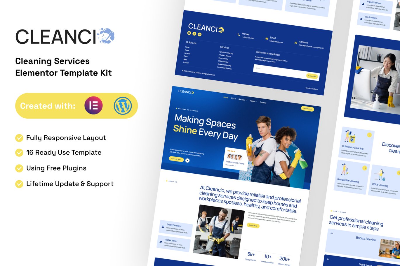 Cleaning Services Elementor Template