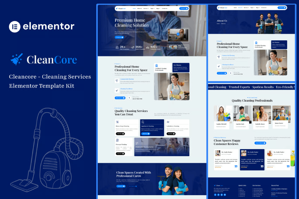 Cleaning Services Elementor Template