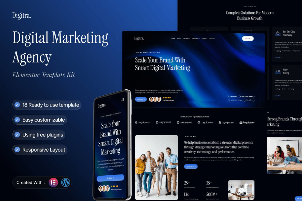 Digital Marketing Agency Elementor Template