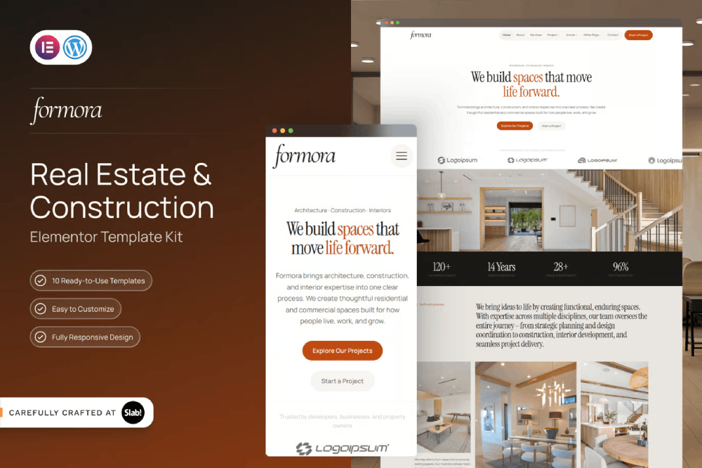 Real Estate & Construction Elementor Template