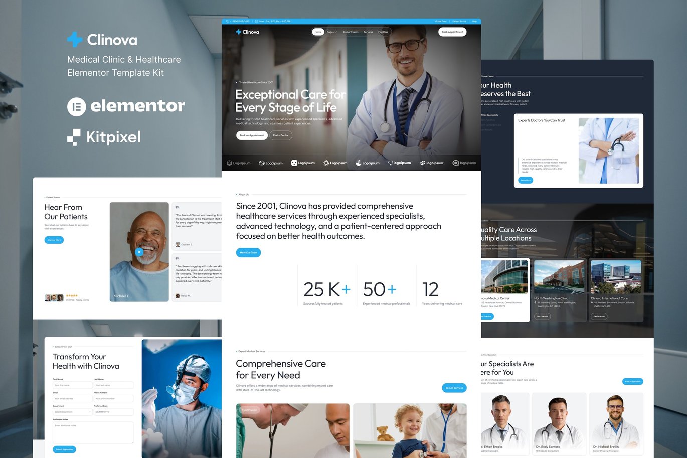 Medical Clinic & Healthcare Elementor Template
