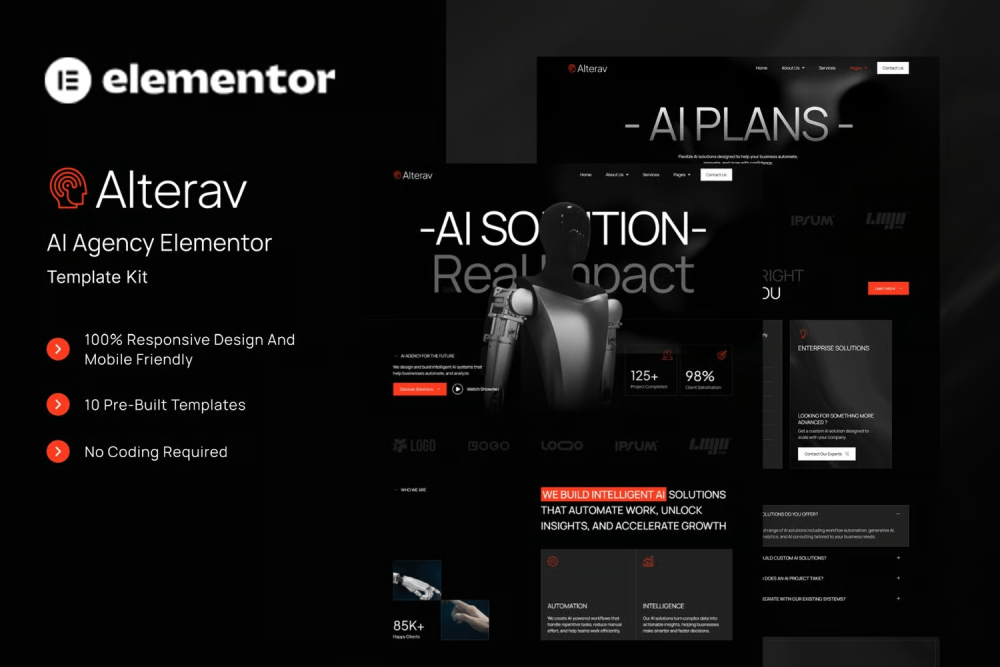 AI Agency Elementor Template