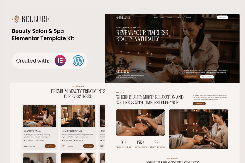 Beauty Salon & Spa Elementor Template