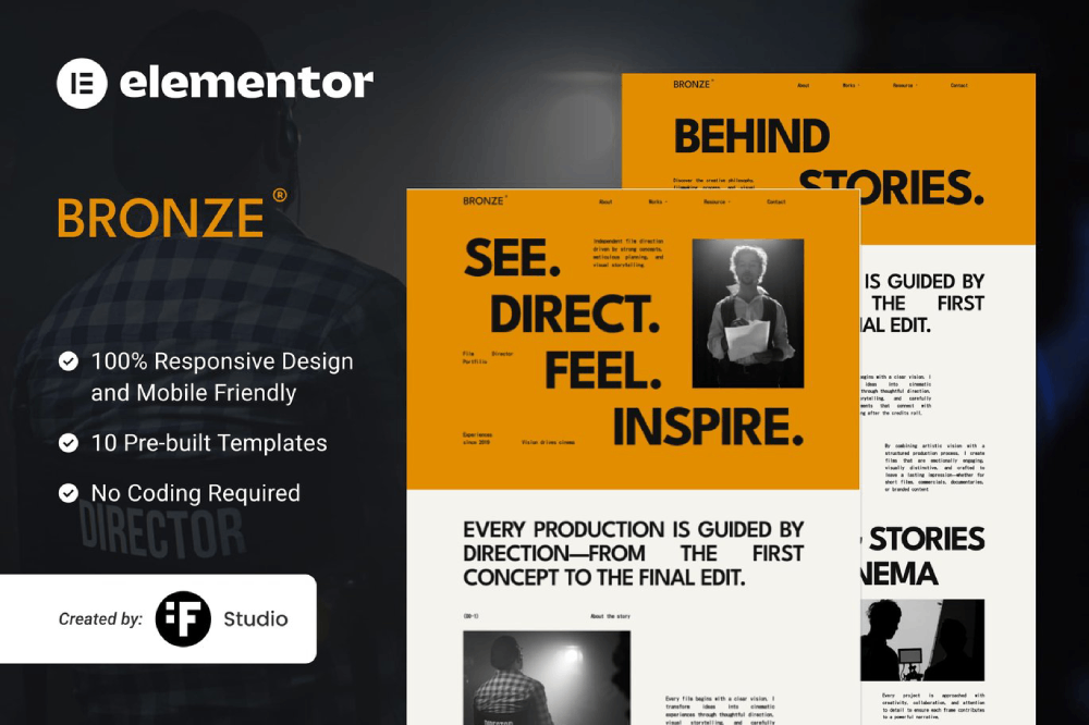 Cinema & Video Production Portfolio Elementor Template