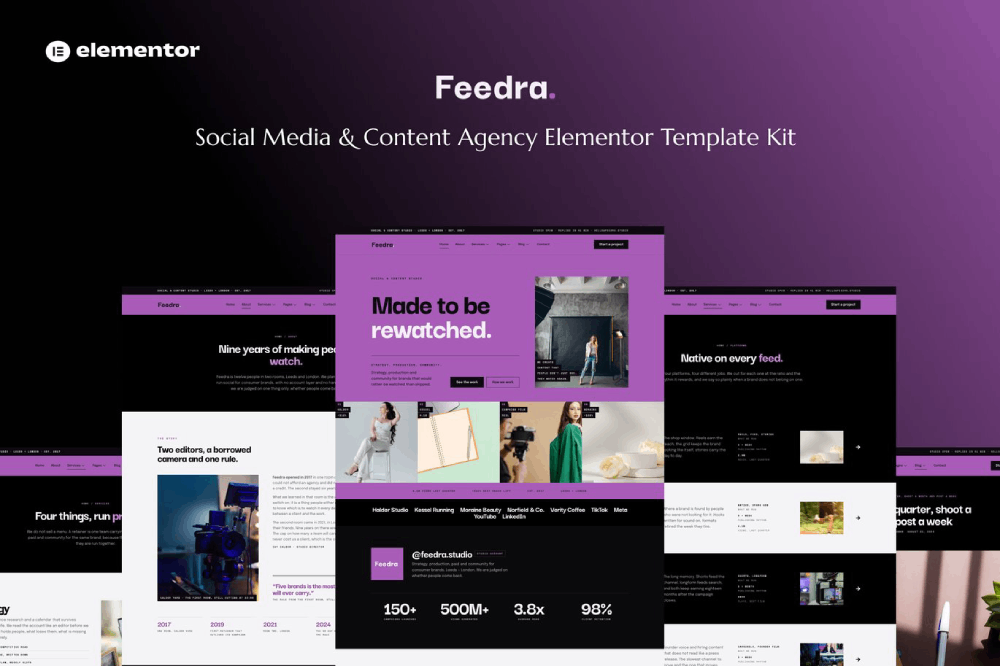 Social Media & Content Agency Elementor Template