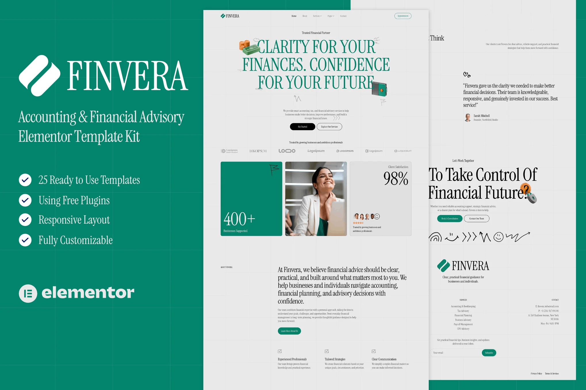 Accounting & Financial Advisory Elementor Template