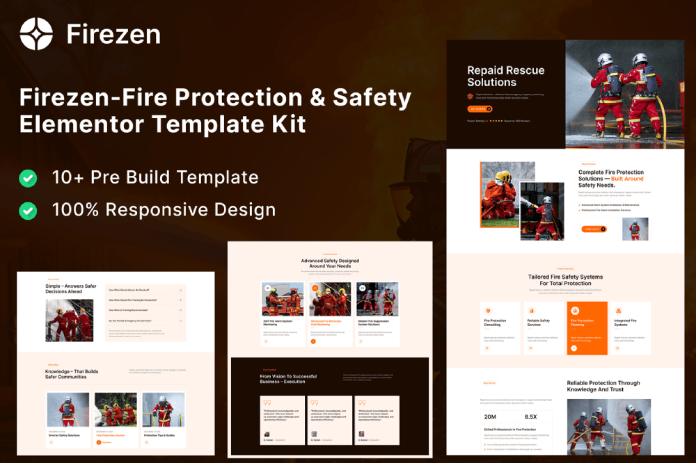Fire Protection & Safety Services Elementor Template