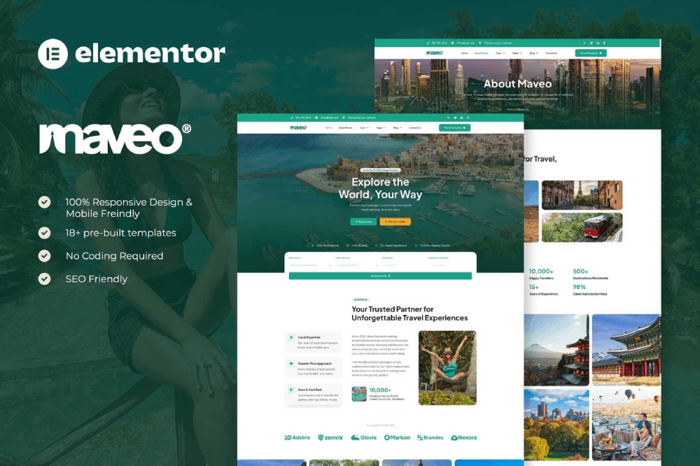 Tour & Travel Agency Elementor Pro Template